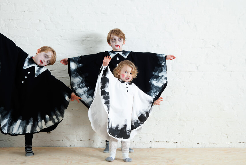 DIY Halloween Kostümideen: Vampirkostüme für Kinder selber machen