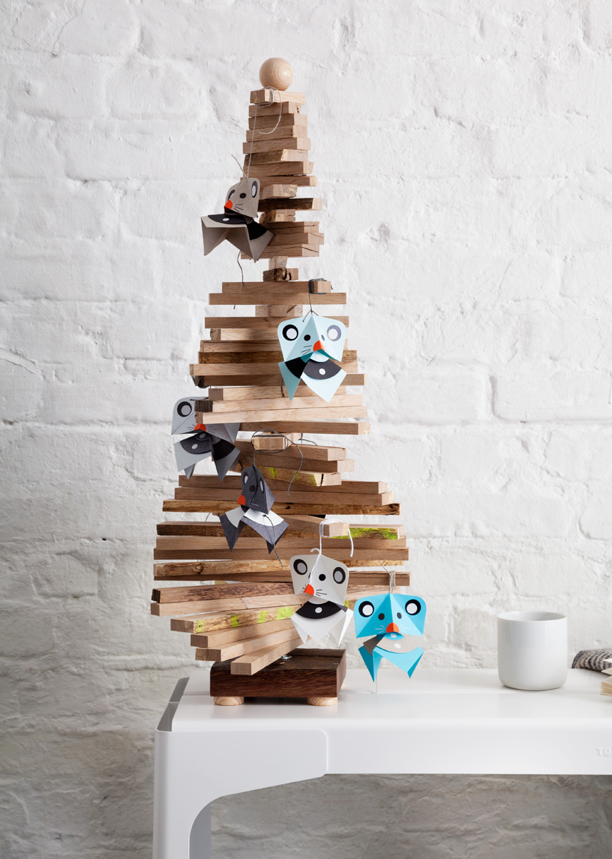 Weihnachtsdeko basteln: DIY Weihnachtsmäuse mit Kindern basteln