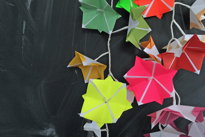 Origami Lichterkette selber machen: DIY Ideen für Herbst und Winter