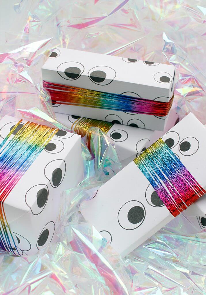 Geschenkpapier zum Ausdrucken: Googly Eyes