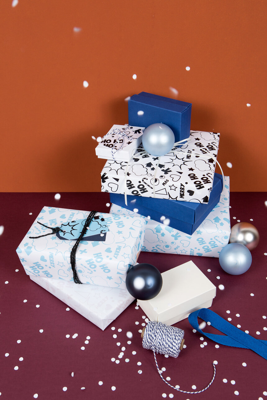 Geschenkpapier für Weihnachten zum selber ausdrucken: X-Mas Partypapier - WLKMNDYS DIY Blog