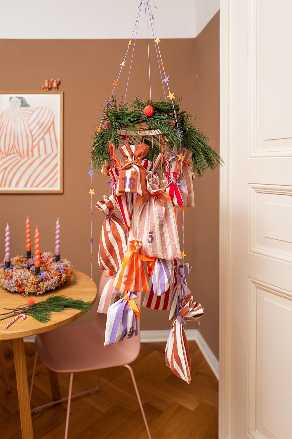 Adventskalender Säckchen selbst nähen