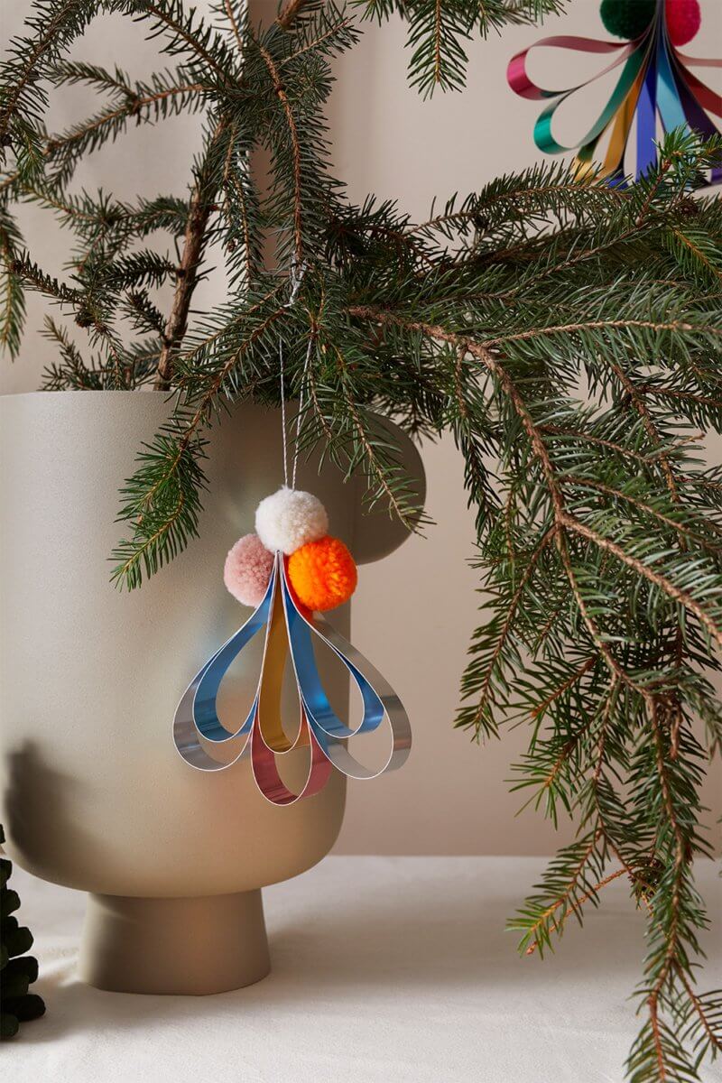 Weihnachtsornamente und Baumschmuck basteln mit Alu Bastelkarton