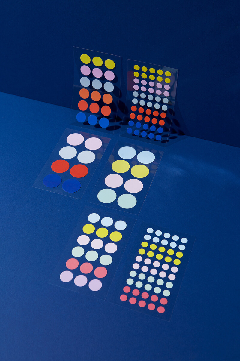 Bunte Klebepunkte