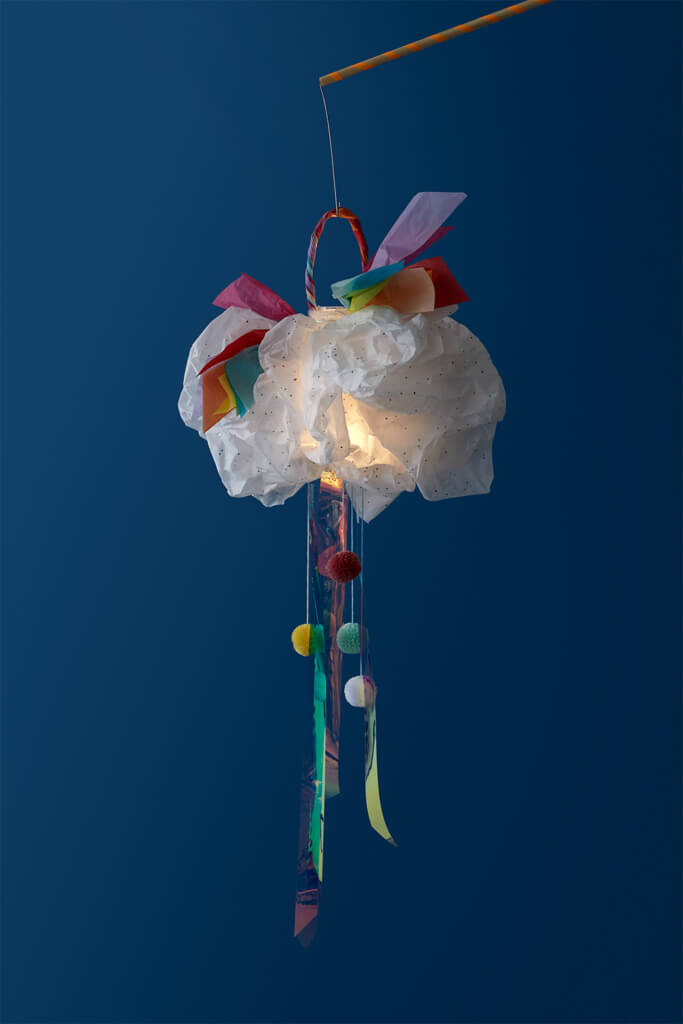 Wolken Laterne basteln