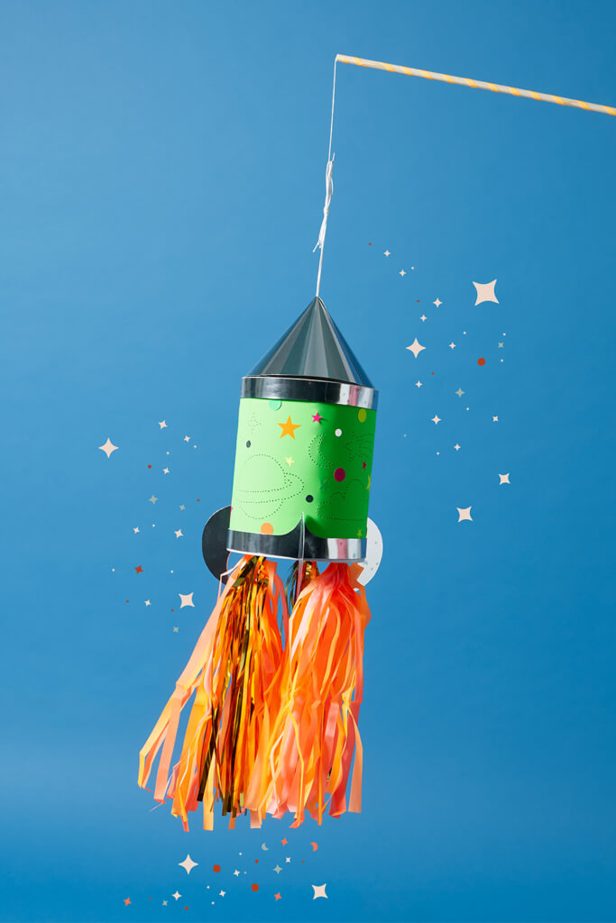 Raketenlaterne Bastelset Grün
