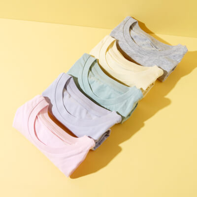Kids Basic Shirts Pastellfarben – 5 Varianten