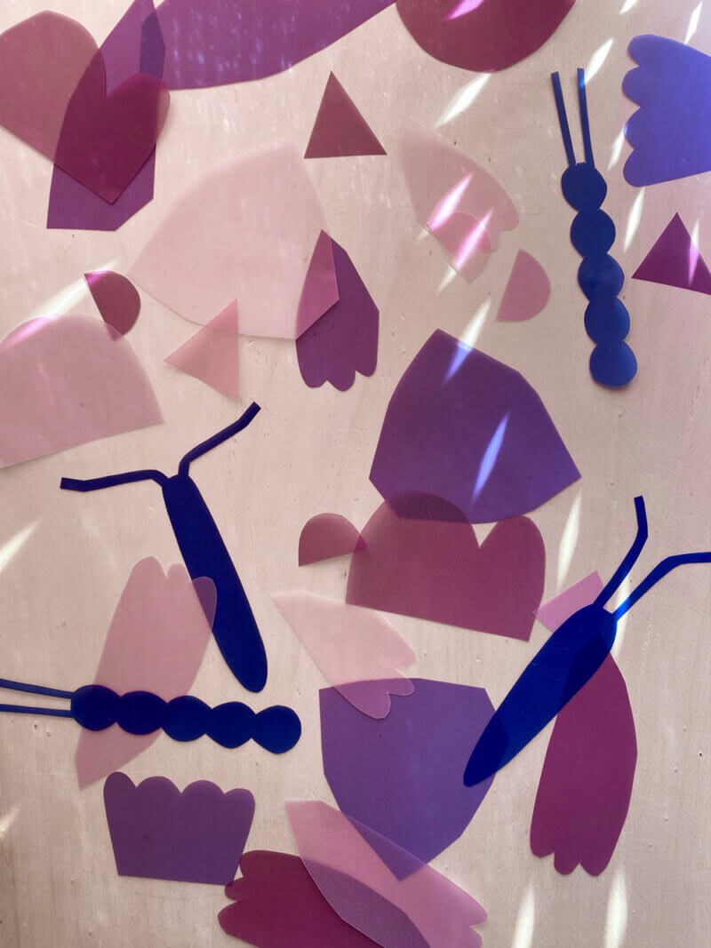  Farbenprächtige Schmetterlinge mit Vorlage basteln Bildidee 