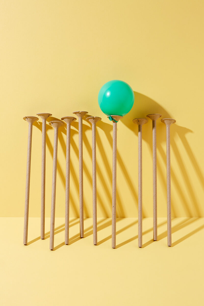 Papier-Ballonstäbe 10er Set