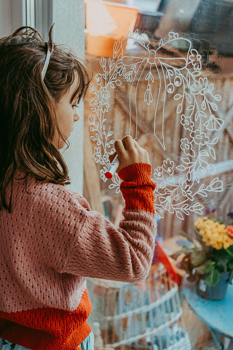 Fensterbild Vorlage "Blumenkranz" (digitales Produkt) – Bild 4