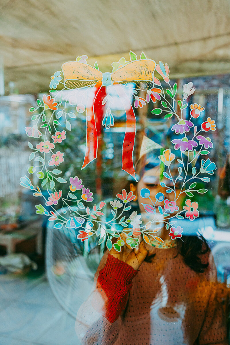 Fensterbild Vorlage "Blumenkranz" (digitales Produkt) – Bild 8