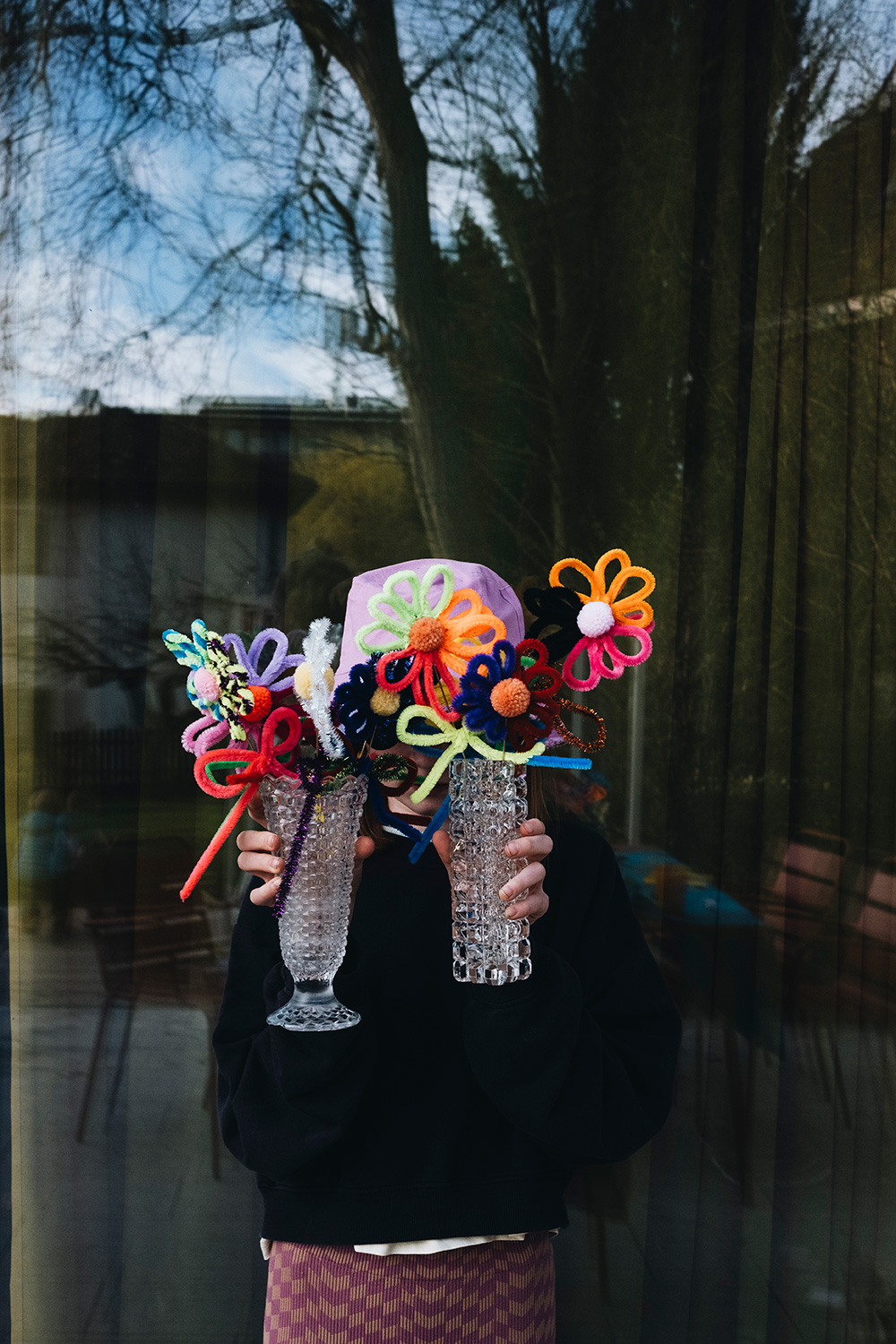 Pfeifenputzer-Blumen basteln leicht gemacht.