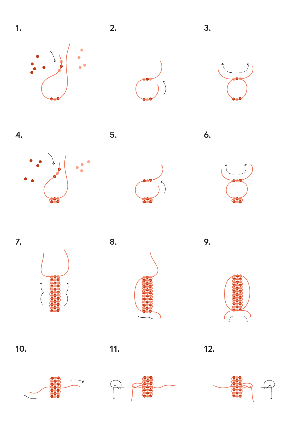 Wir fädeln Perlenringe aus Rocailles mit Step-by-Step-Anleitung.