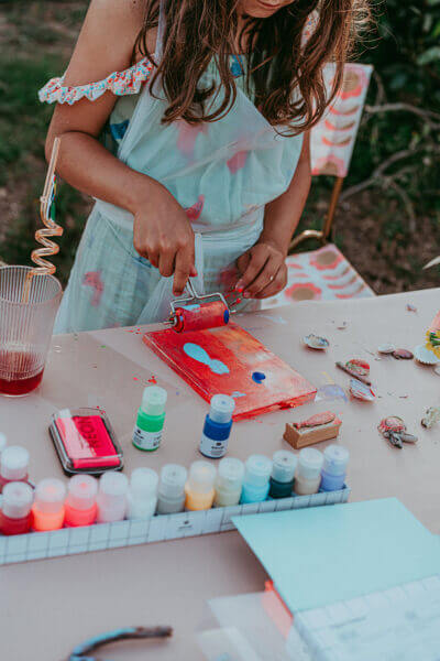 Grüße aus dem Urlaub: Wir basteln Urlaubskarten mit Gelli Print.