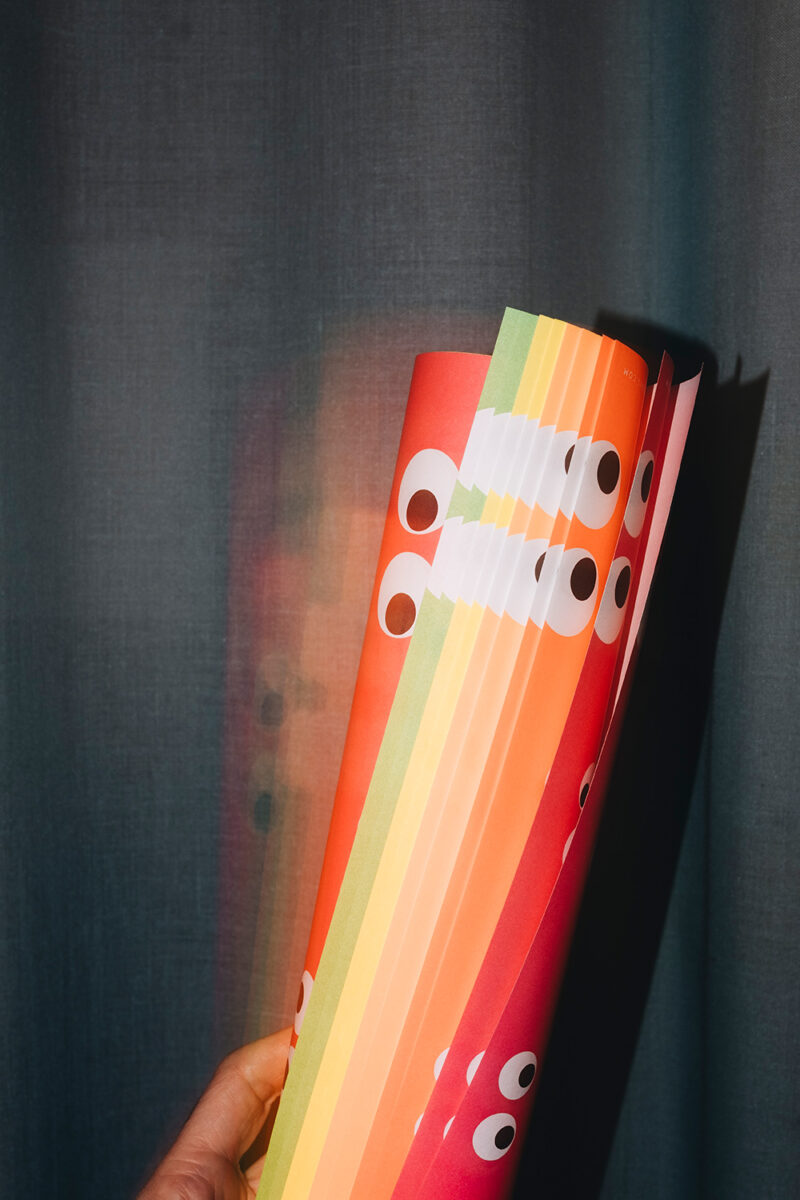 Geschenkpapier “Neon-Disco Eyes” Superset – 10 Bögen