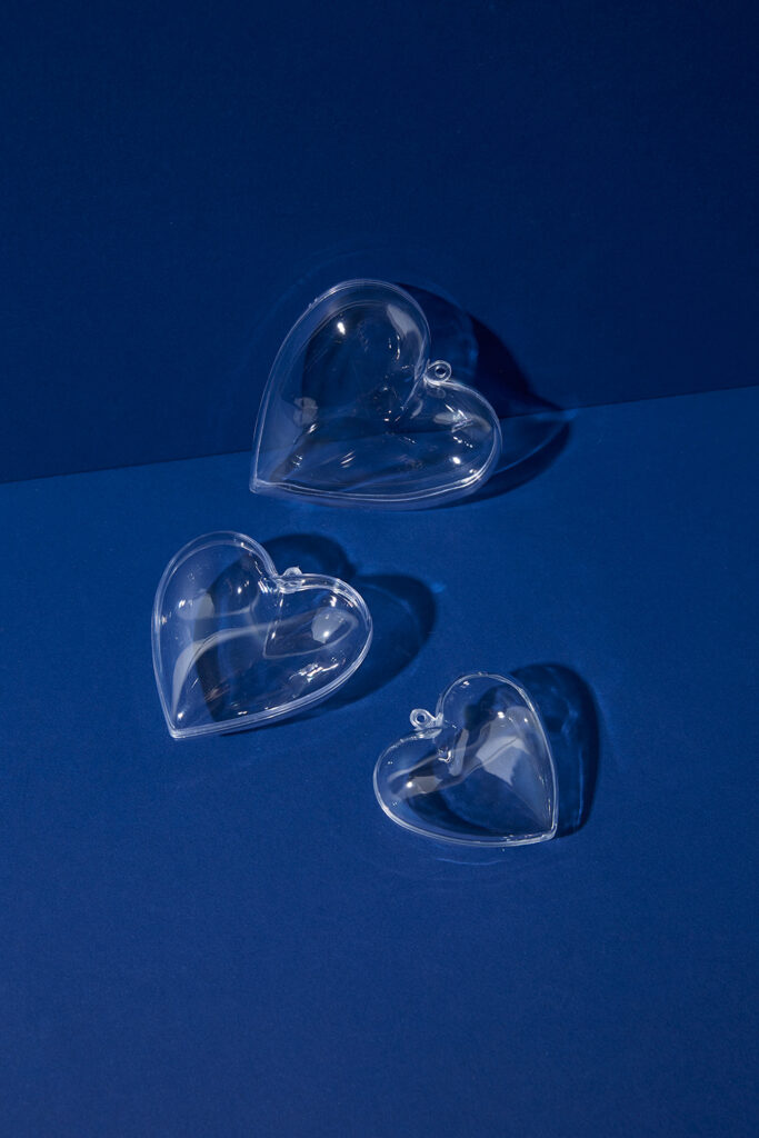 Teilbares Kunsttöff-Herz