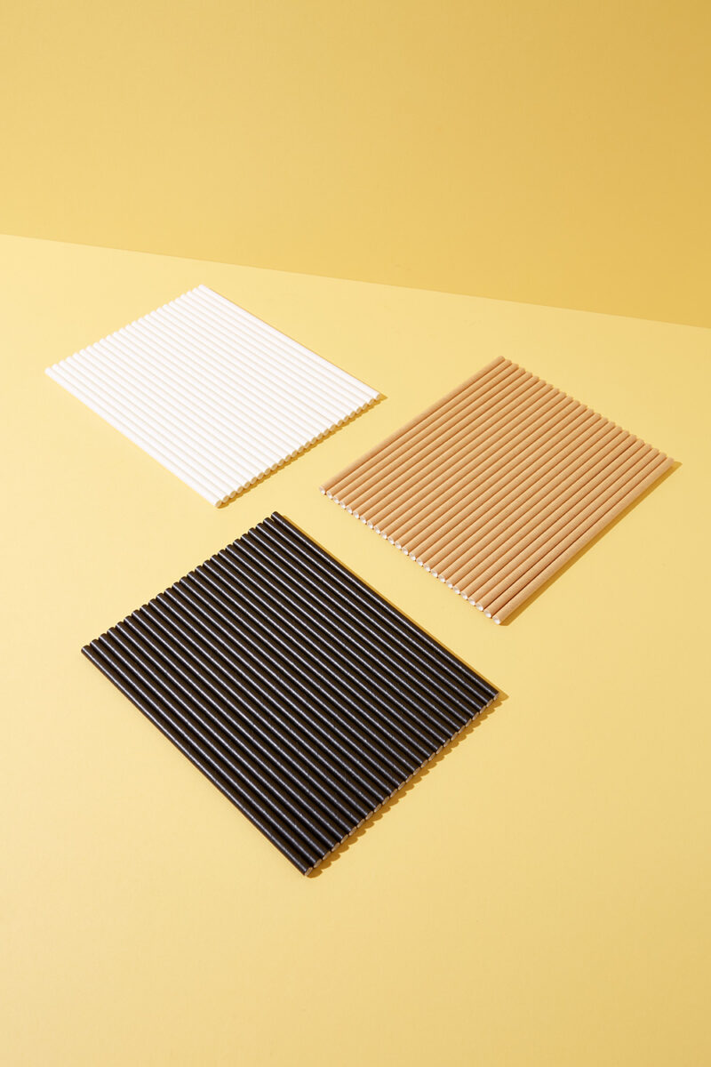 Blanko Papierstrohhalme 25er Set