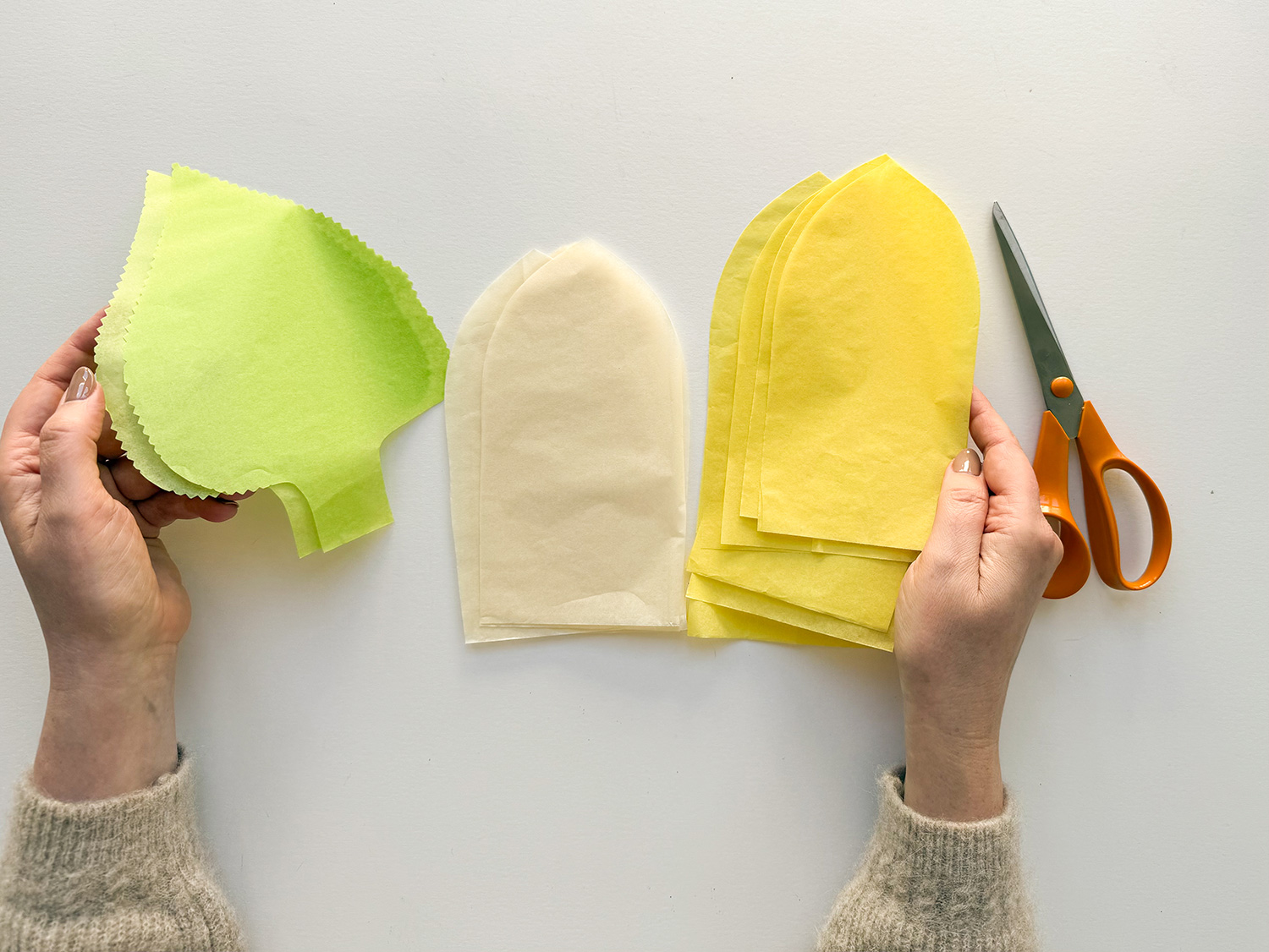 Lass uns eine Sonnenblumen-Laterne basteln.