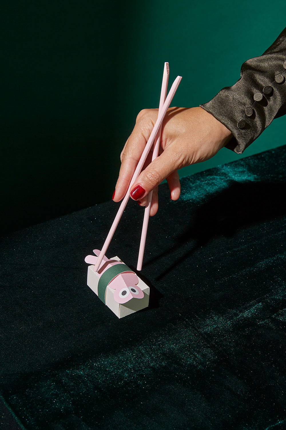 Lass uns einen Sushi-Adventskalender basteln.