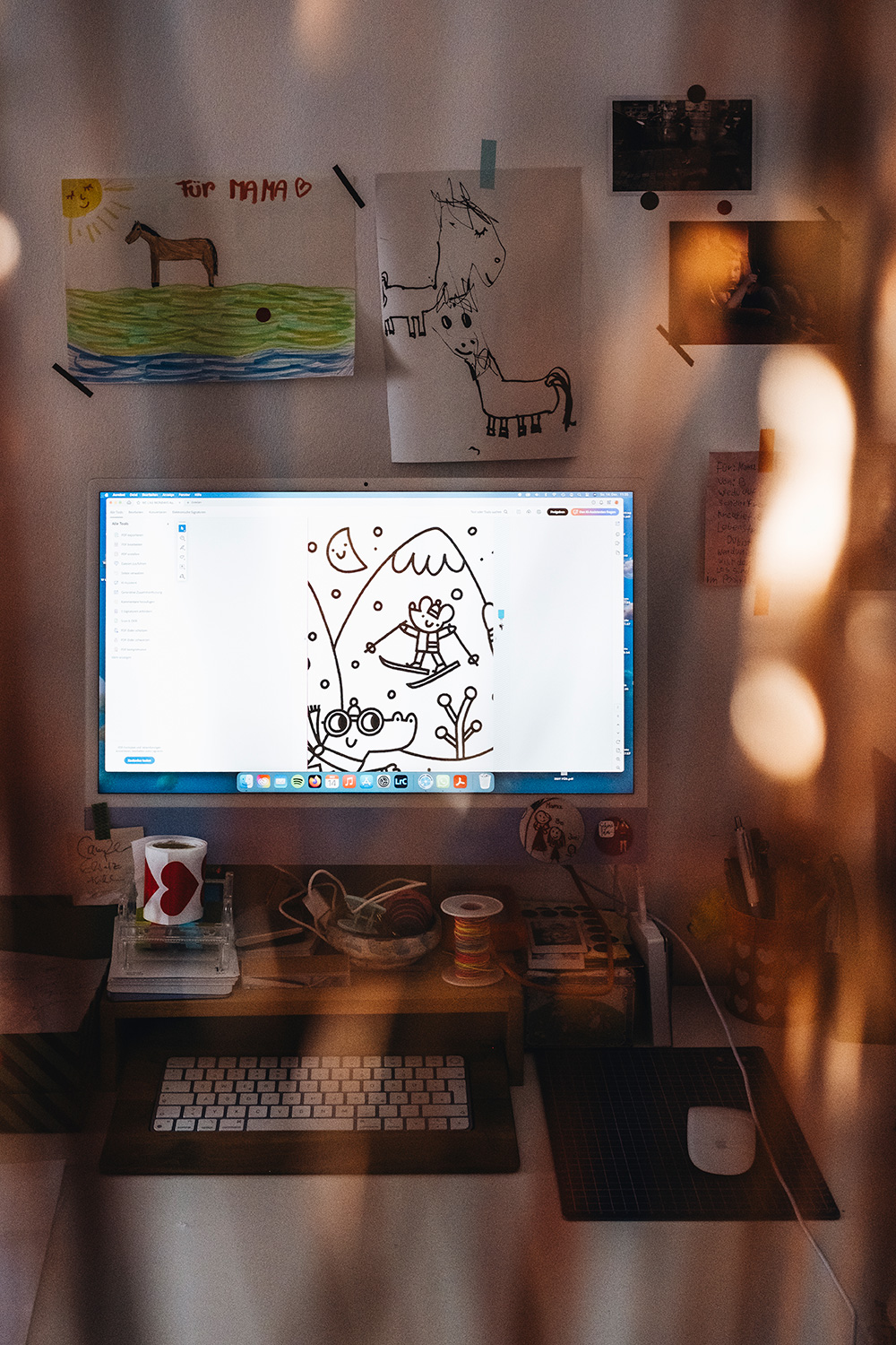 Winter-Ausmalposter "Let it snow"