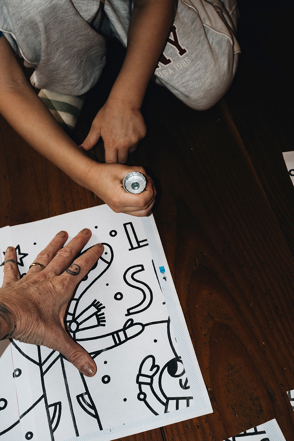 Winter-Ausmalposter "Let it snow"