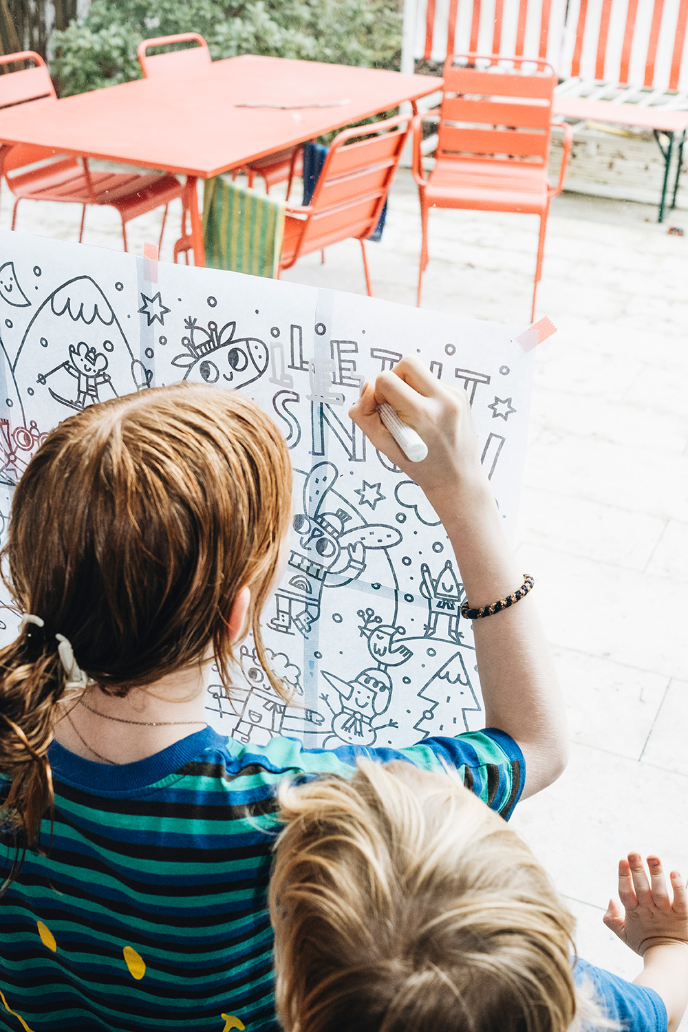 Winter-Ausmalposter "Let it snow"