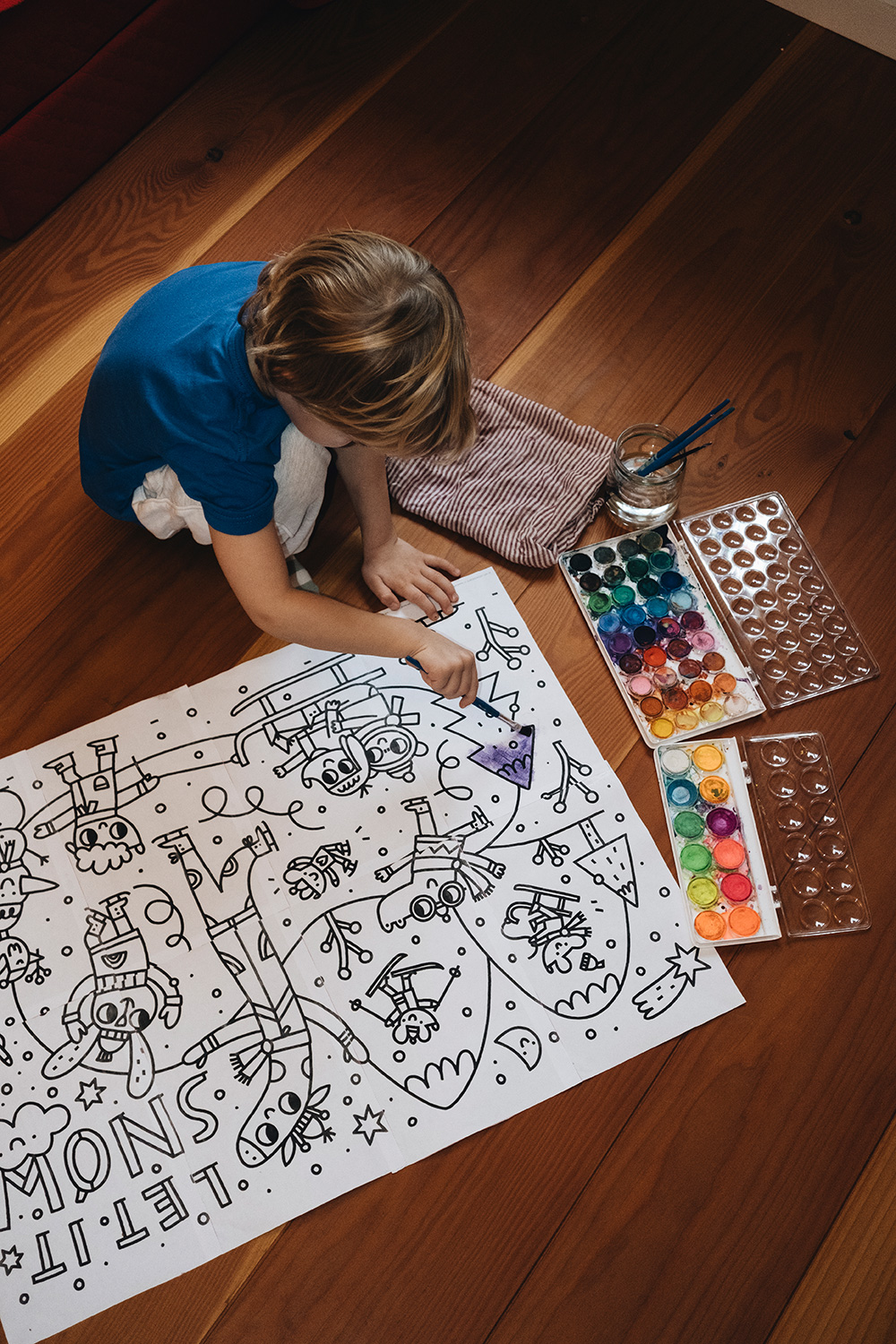 Winter-Ausmalposter "Let it snow"