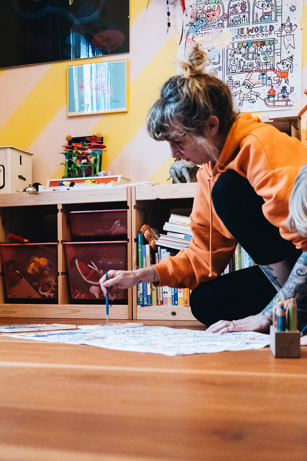 Winter-Ausmalposter "Let it snow"