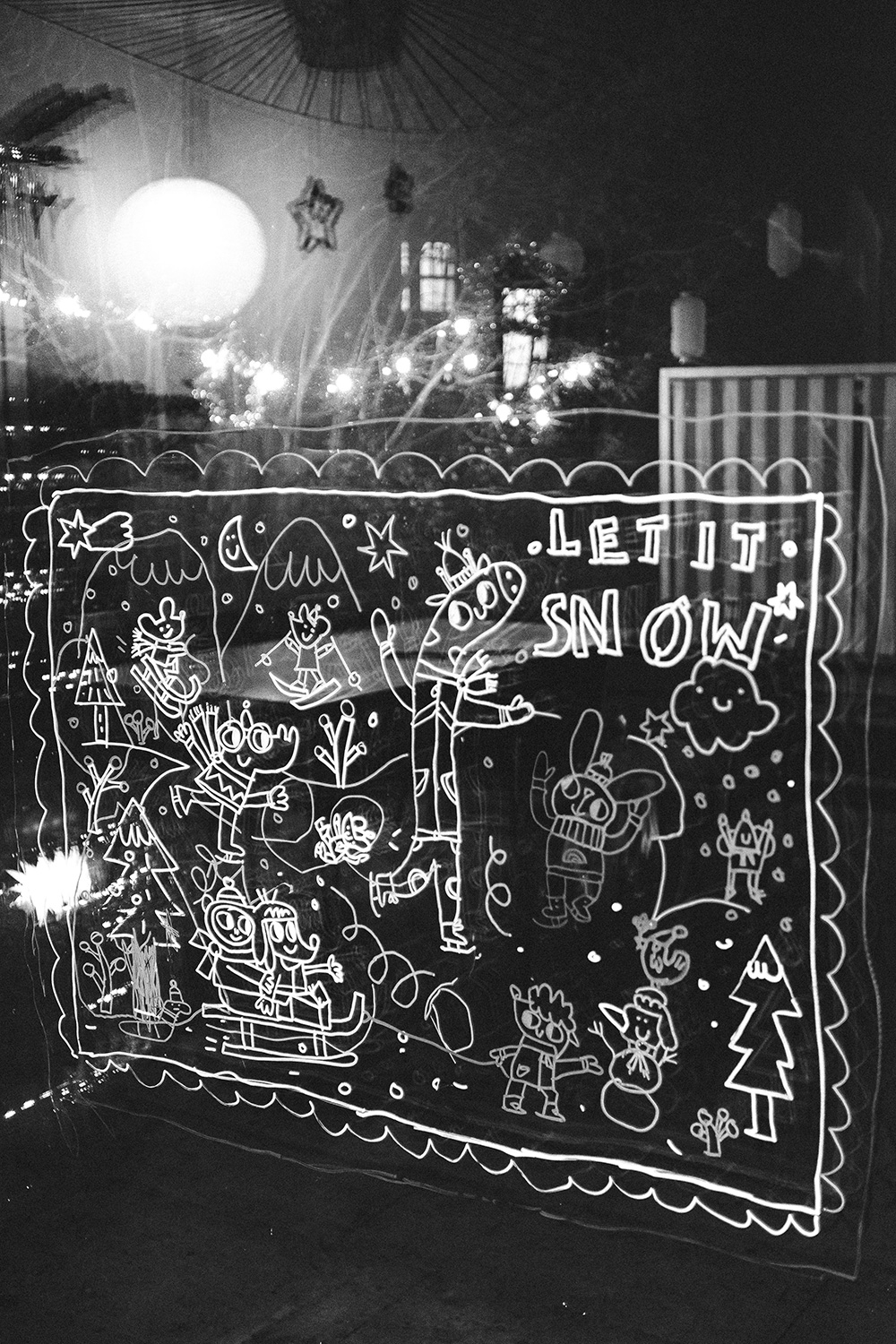 Winter-Ausmalposter "Let it snow"