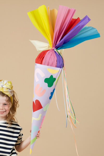 Bundle Bastelset "Regenbogen-Konfetti-Schultüte"