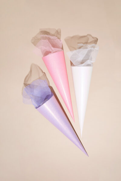 Geschwister-Glitzer-Schultüte “Bling Bling” mit Tüllverschluss