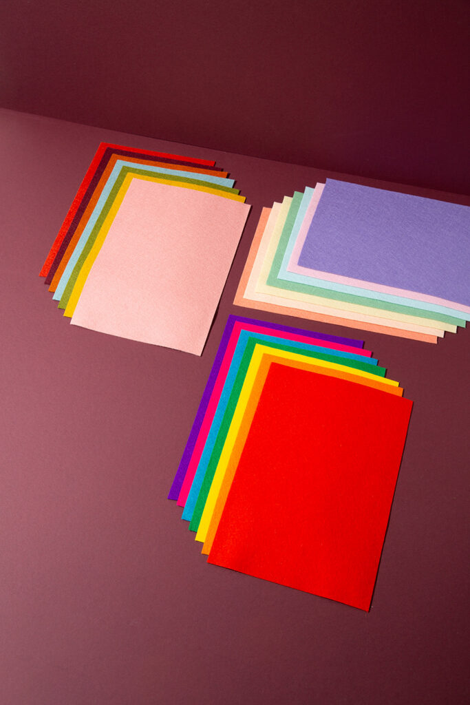 Wollfilzplatten “Pure Wool” Rainbow-Mix