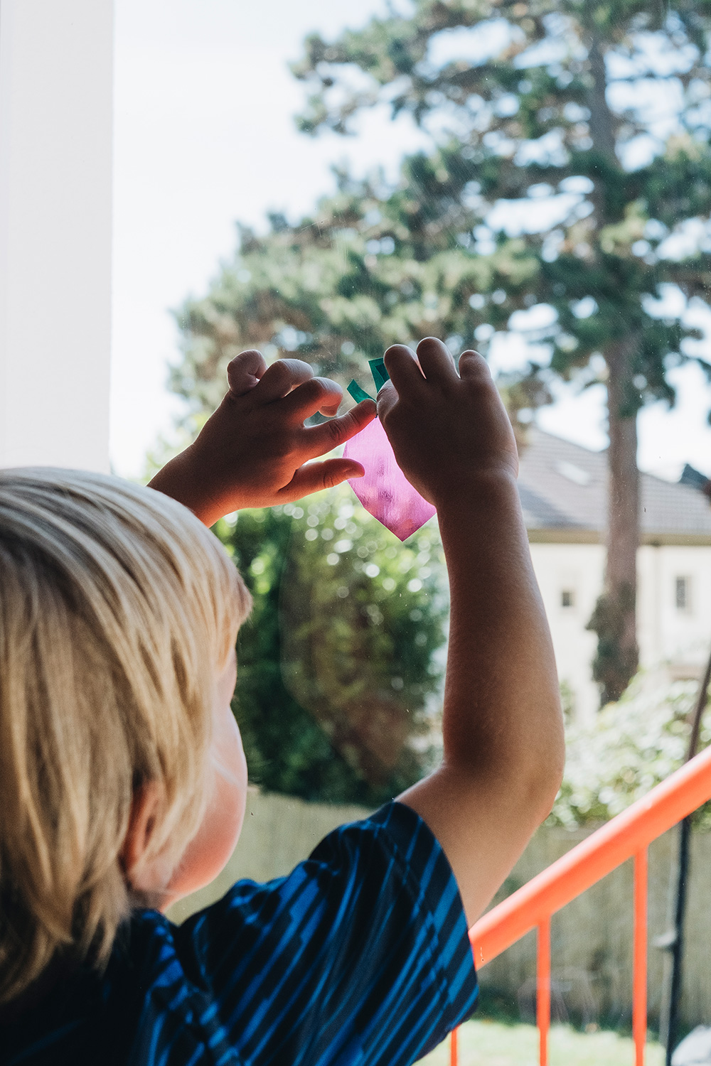 Bastelspaß mit Fensterfolie: Lass uns für Erntedank Gemüse als Fensterdeko basteln.
