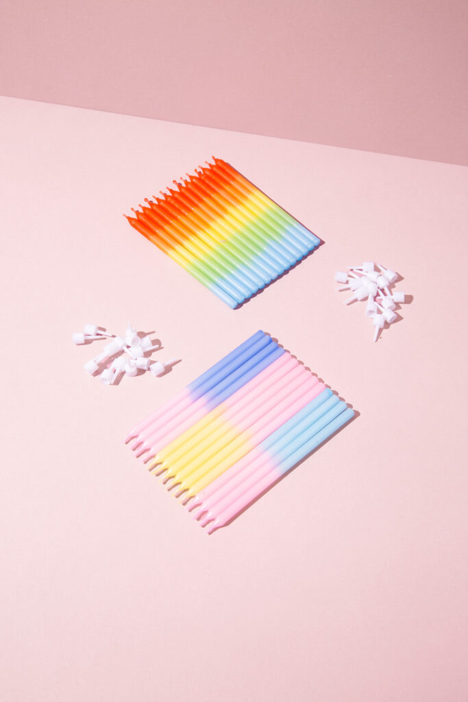 Tortenkerzen Diy Dye Rainbow